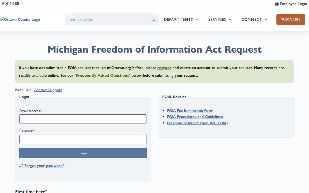 Holland residents directory Ottawa County FOIA Tracker